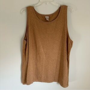 Chico’s Cashmere Cotton Spandex Knit Sweater Sleeveless Top Size 4 XXL